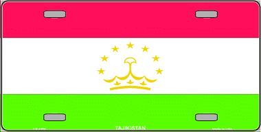 Tajikistan Flag License Plate