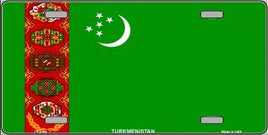 Turkmenistan Flag License Plate