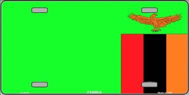 Zambia Flag License Plate
