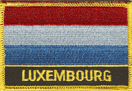 Luxembourg Flag Patch - With Name