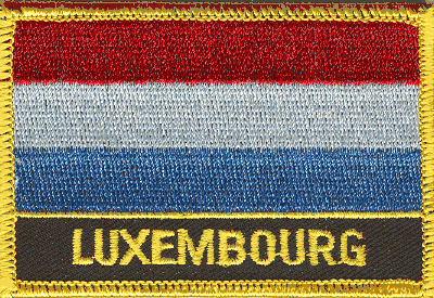 Luxembourg Flag Patch - With Name