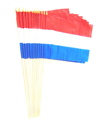 Luxembourg Polyester Stick Flag - 12"x18" - 12 flags