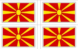 Macedonian Flag Stickers - 50 per sheet