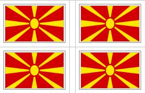 Macedonian Flag Stickers - 50 per sheet