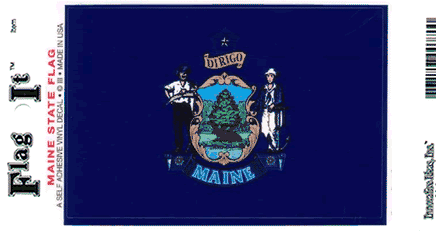 Maine State Vinyl Flag Decal