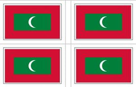 Maldives Flag Stickers - 50 per sheet