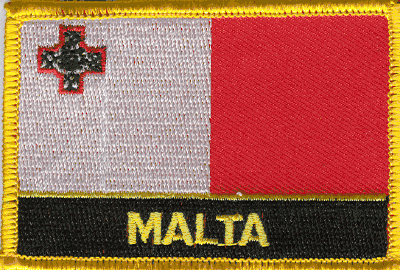 Malta Flag Patch - With Name