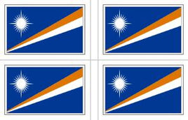 Marshall Islands Flag Stickers - 50 per sheet