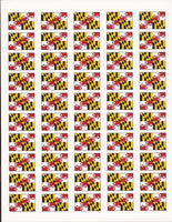 Maryland State Flag Stickers - 50 per sheet