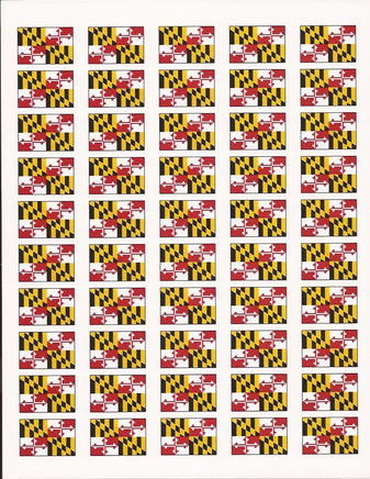 Maryland State Flag Stickers - 50 per sheet