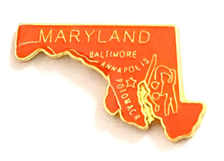 Maryland State Lapel Pin - Map Shape