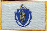 Massachusetts State Flag Patch - Rectangle