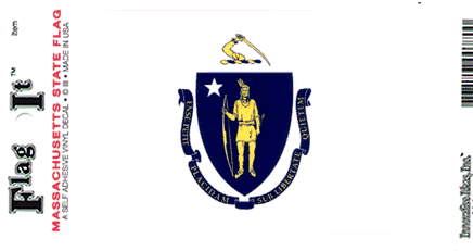 Massachusetts State Vinyl Flag Decal
