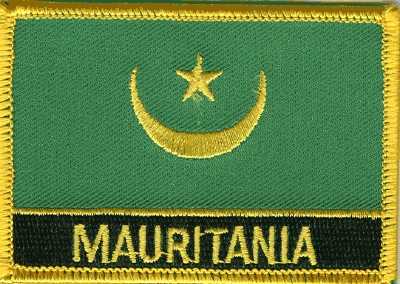 Old Mauritania Flag Patch - With Name