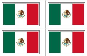 Mexican Flag Stickers - 50 per sheet