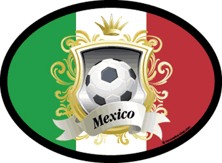 Mexico Soccer Oval Decal