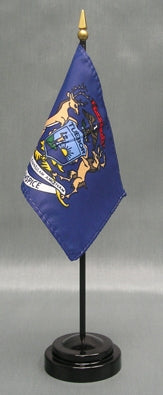 Michigan Miniature Table Flag - Deluxe