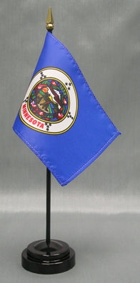 Minnesota Miniature Table Flag - Deluxe