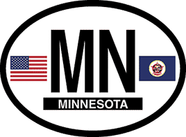 Minnesota Reflective Oval Decal