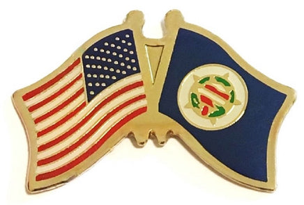 Minnesota State Flag Lapel Pin - Double