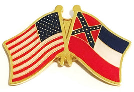 Mississippi State Flag Lapel Pin - Double - Old Version