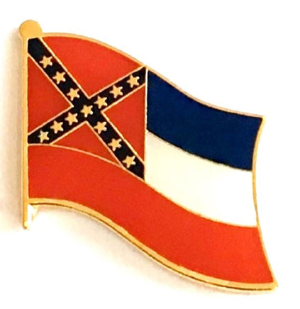 Mississippi State Flag Lapel Pin - Single - Old Version