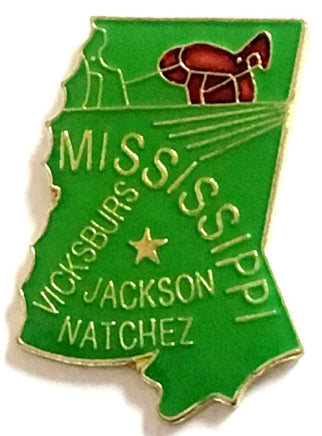 Mississippi State Lapel Pin - Map Shape