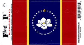 Mississippi State Vinyl Flag Decal - New Design