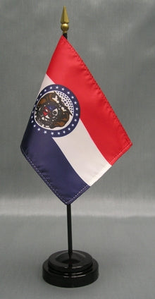 Missouri Miniature Table Flag - Deluxe