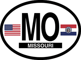 Missouri Reflective Oval Decal