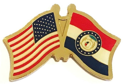 Missouri State Flag Lapel Pin - Double