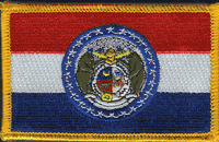 Missouri State Flag Patch Rectangle