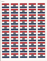 Missouri State Flag Stickers - 50 per sheet
