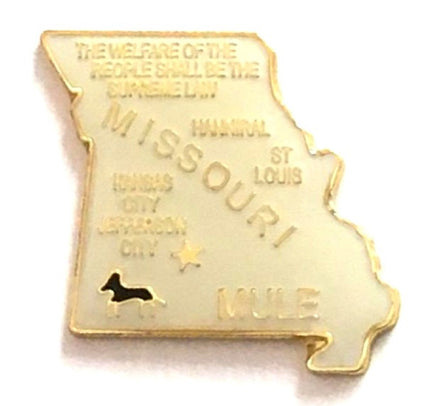 Missouri State Lapel Pin - Map Shape
