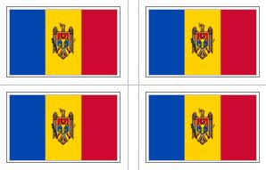 Moldova Flag Stickers - 50 per sheet