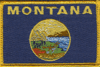 Montana State Flag Patch Rectangle