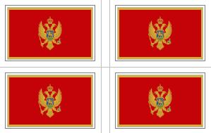 Montenegro Flag Stickers - 50 per sheet