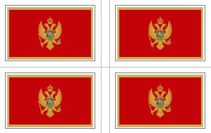 Montenegro Flag Stickers - 50 per sheet