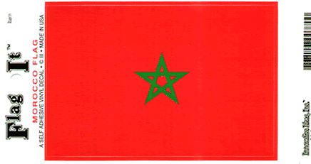Moroccan Vinyl Flag Decal
