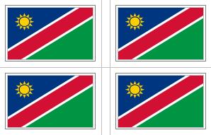 Namibia Flag Stickers - 50 per sheet