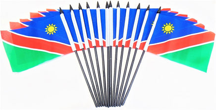 Namibia Polyester Miniature Flags - 12 Pack
