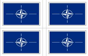 NATO Flag Stickers - 50 per sheet