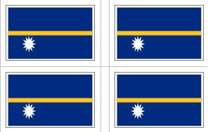 Nauru Flag Stickers - 50 per sheet