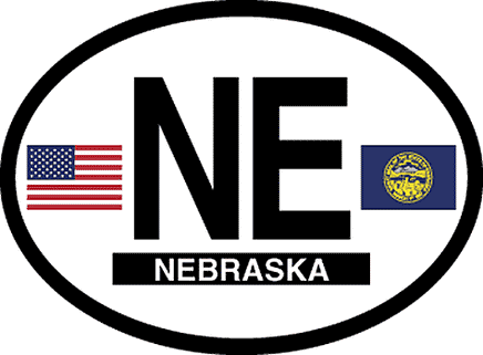 Nebraska Reflective Oval Decal