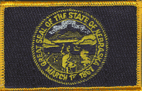 Nebraska State Flag Patch - Rectangle