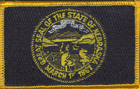 Nebraska State Flag Patch Rectangle