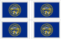 Nebraska State Flag Stickers - 50 per sheet