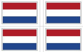 Netherlands Flag Stickers - 50 per sheet