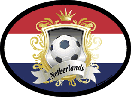 Netherlands Soccer Oval Decal