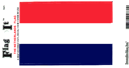 Netherlands Vinyl Flag Decal